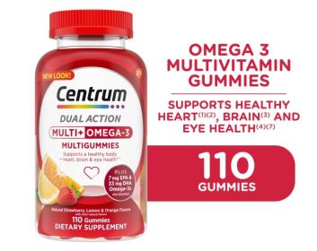 Centrum Multigummies Adult Gummy Vitamins, Multivitamin Supplements, Assorted Fruit, 110 Ct