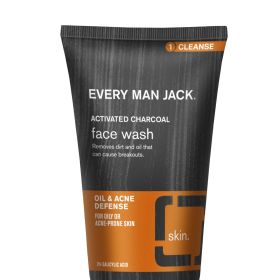 Every Man Jack Activated Charcoal Oil Defense Daily Energizing Face Wash for Men, 5 oz