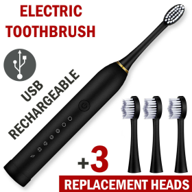 Rechargeable Sonic Electric Toothbrush Brush Heads Toothbrushes for Adults Kids XH