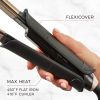 FlexiStyle Curling Iron/Hair Straightener Multi-Styler, 2 Tools in 1, The Ultimate Space Saver. Black/Gold.