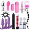 AM31 Female Vibrator Sexy Kit Sex Toys Vagina Orgasm Butt Plug Combination Female Anal Beads Vibrating Adult Suit Dildos Female