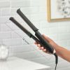 FlexiStyle Curling Iron/Hair Straightener Multi-Styler, 2 Tools in 1, The Ultimate Space Saver. Black/Gold.