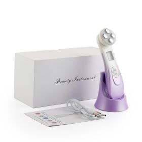 Firming Skin Rejuvenation RF Inductive Therapeutical Instrument (Option: Purple white-With packaging-USB)