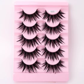 Natural 3D Dramatic Fairy Clusters Manga Lashes Fake Eyelashes (Option: S05)