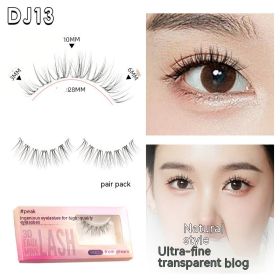 Eyelash Peak Natural False Eyelashes Sheer Root One-pair Package (Option: Natural DJ13 With Packaging)