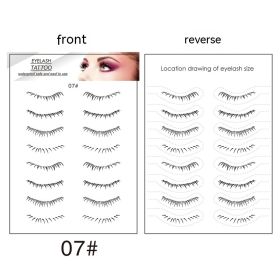 Lower Eyelashes Tattoo Sticker Disposable Waterproof (Option: Eyelash 07-105x148mm)