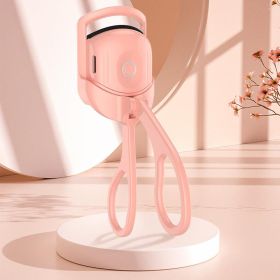 Eyelash Curler Portable Electric Heated Comb Eye Lash Long Lasting Eyelashes Curls Thermal Eyelash Curler Makeup Tools Heated Eyelash Curlers,Recharge (Color: Pink)