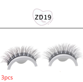 False Eyelashes Self-adhesive Strip (Option: Natural self adhesive ZD19-3PCS)