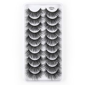 3D Imitation Mink Hair Natural Length False Eyelashes Three-dimensional (Option: Y607)