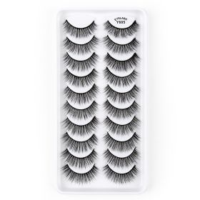 3D Imitation Mink Hair Natural Length False Eyelashes Three-dimensional (Option: Y605)