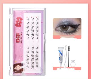 One Piece Natural Thick False Eyelashes One Piece (Option: Small Crescent 3Row Plus Kit)