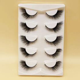 Mink Eyelashes Eye Tail Lengthening Natural Eyelashes Flat False (Option: D160)