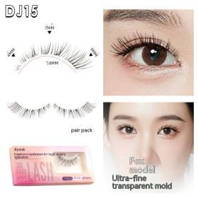 Eyelash Peak Natural False Eyelashes Sheer Root One-pair Package (Option: Fox DJ15 With Packaging)