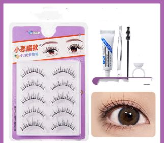 One Piece Natural Thick False Eyelashes One Piece (Option: Devil type processing tool ba)