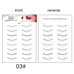 Lower Eyelashes Tattoo Sticker Disposable Waterproof (Option: Eyelash 03-105x148mm)