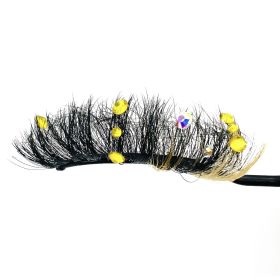 Short Handmade Diamond Glitter Stage Makeup False Eyelashes (Option: ZC207)