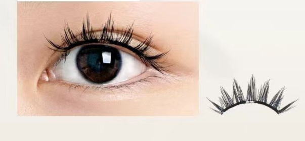 Soft Magnetic Suction And Dense C Curling Eyelashes (Option: Glazed black-21.5mm)