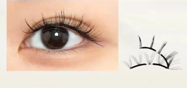 Soft Magnetic Suction And Dense C Curling Eyelashes (Option: Feather Fan Black-21.5mm)