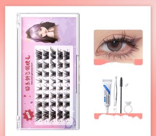 One Piece Natural Thick False Eyelashes One Piece (Option: False eyelashes 5rows plus kit)