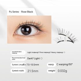 Soft Magnetic False Eyelashes Zero Glue Light Feeling Eyelash Long Curling Big Eyes Natural (Option: Soft Silk Black-Others)