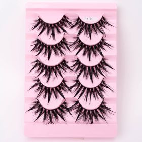 Natural 3D Dramatic Fairy Clusters Manga Lashes Fake Eyelashes (Option: S12)