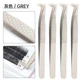 Grafting Eyelash Special Tweezers High Precision Fish Pattern Olecranon Tweezers Stainless Steel Eyelash Tweezers (Color: Silver)