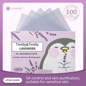 Oil-absorbing Sheets Face Oil Obsorbing Sheet 100 Pieces Fragrance (Option: Lavender Fragrance)